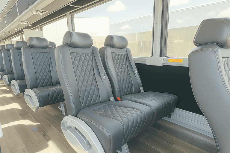 interior of Charter Bus Rental Shoreline charter bus